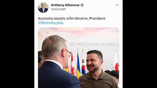 AU Prime Minister Fellatio's Zelensky... 'Australia Stands With Ukraine'... Well, Maybe Not