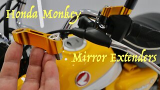 Honda Monkey 125- Best New Mirror Extenders Install!