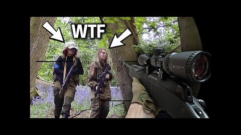 Airsoft sniper REFUSES to shoot girls (TRY NOT TO LAUGH)