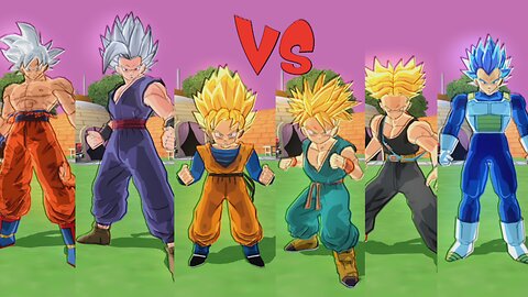 Goku Family VS Vegeta Family - DBZ Budokai Tenkaichi 4