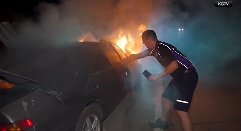 FedEx Hero Saves Man From Car Engulfed In Flames