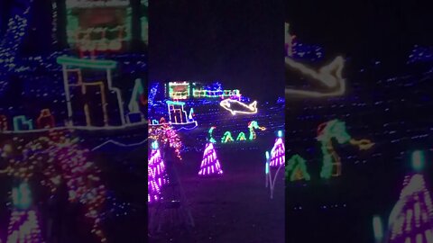 Christmas Lights in Azalea park in Brookings Oregon
