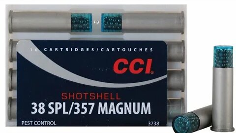 38/357mag CCI Shotshells from 2, 4 and 6in barrels.