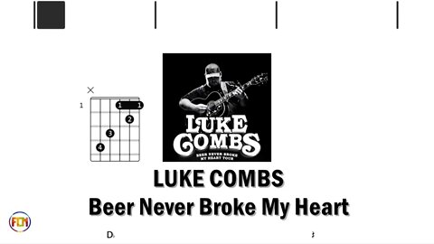LUKE COMBS Beer Never Broke My Heart - (Chords & Lyrics like a Karaoke) HD