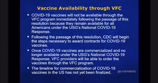 CDC Clarifies VFC Resolution Saying COVID Vax Mandate for Schools Would be a State Decision
