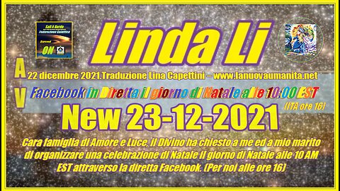 Linda Li - Facebook in Diretta il giorno di Natale alle 1000 EST.