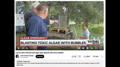 Nanobubbles Clean Florida Lake Infested with Algae