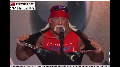 Hulk Hogan rips his shirt off at the RNC