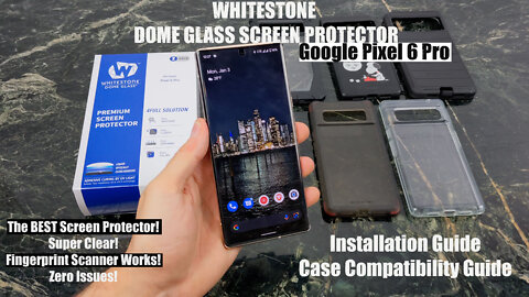 Google Pixel 6 Pro WhiteStone Dome Glass Screen Protector Installation