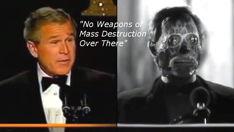 2004 George Bush WMDs 'Jokes' vs 1988 'They Live' Power Elite Scene