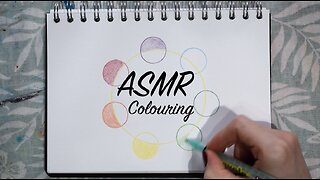 ASMR Quietly Sketching Next to You (No Talking) | Abstract Intuitive Colouring
