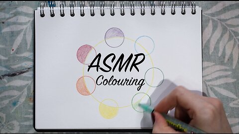 ASMR Quietly Sketching Next to You (No Talking) | Abstract Intuitive Colouring