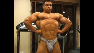 Huge Bodybuilder Baitollah Abbaspour in the Gym
