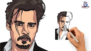 How To Draw Johnny Depp - Tutorial
