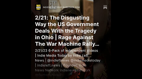 2/21: The Disgusting Way the US Government Deals With the Tragedy in Ohio | Rage Against War Rally +