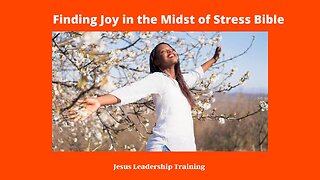Finding Joy in the Midst of Stress Bible Insights