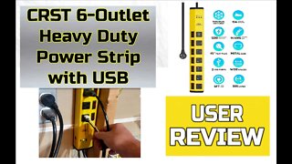 CRST Rocket Socket Power Strip with USB - Heavy Duty!
