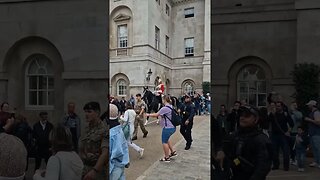 Horses return after protest #horseguardsparade