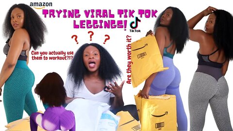 Trying TIK TOK AMAZON VIRAL SCRUNCH BOOTY LEGGINGS | Are They Even Worth It?!? | Super Honest Review
