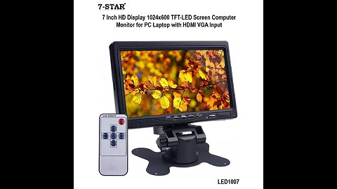 7 Inch Security Monitor, Small HDMI Monitor Support VGA AV HDMI USB Mini Portable Computer Desk...