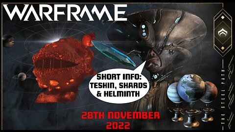 Teshin, Shards and Helminth Invigoration - Weekly Rotation Reset for Warframe 28th November