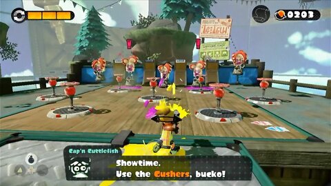 Splatoon (Wii U) | Gusher Gauntlet - Take to the Skies! - Level 4 | Episode 5 - Lets Play