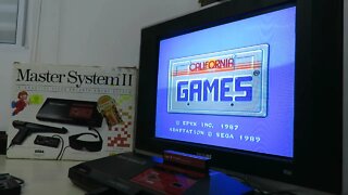 Testando o Jogos de Verão (California Games) no meu Master System II da Tec Toy recém-adquirido