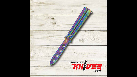 Albainox Textured Rainbow 3Cr13Mov Balisong Butterfly Trainer 02205