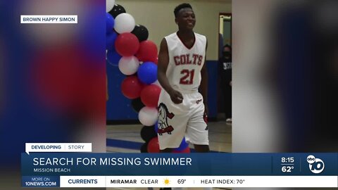 Loved ones create makeshift memorial for 18-year-old missing swimmer