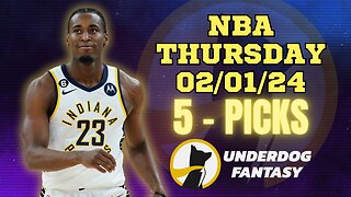 #UNDERDOGFANTASY | BEST #NBA PLAYER PROPS FOR THURSDAY | 02/01/24 | BEST BETS | #BASKETBALL | TODAY