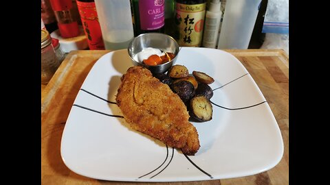 Oven fried Chicken and Herb Roasted Potatoes| Yeti Kitchen