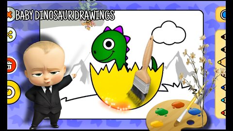 How to draw a BABY DINOSAUR DRAWING| easy step by step dionosaur draw| babycute dinosaur
