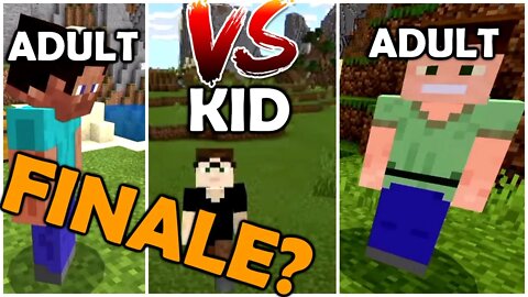FINALE? SPEEDRUNNER (kid) vs 2 HUNTERS (adults) - Minecraft Manhunt - Windows 10 Bedrock - BASEMENT
