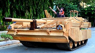 Building Wooden STRV 103 TANK For My Son