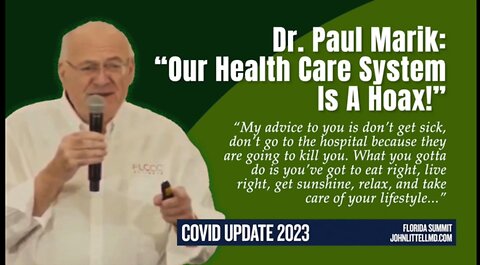 Dr. Paul Marik: "Our Health Care System Is A Hoax!"; Data and Facts Are Real Science-Red Pill!