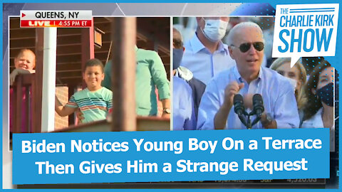 Biden Notices Young Boy On a Terrace Then Gives Him a Strange Request