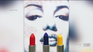 Sarasota artist creates portrait of Betty White using only lipstick