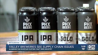 Valley breweries see supply chain issues amid aluminum can shortage