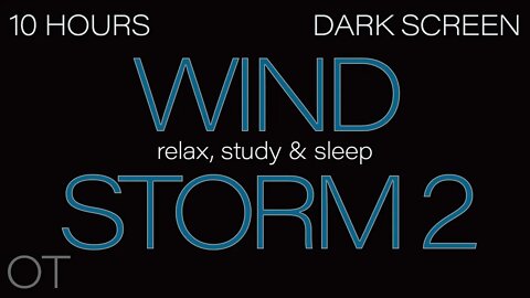 HOWLING WIND Sounds for Sleeping| Relaxing| Study| BLACK SCREEN| Real Storm Sounds| SLEEP SOUNDS v2