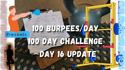 100 Burpees/Day for 100 Days ~Day 16 update