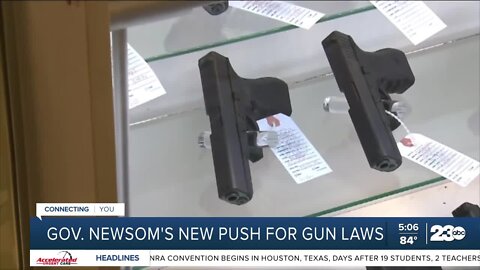 Governor Gavin Newsom's push for new gun laws
