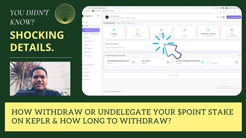 How Withdraw Or Undelegate Your $POINT Stake On Keplr & How Long To Withdraw?