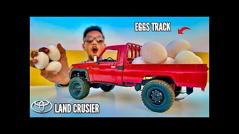 RC Toyota LandCruiser Pickup Truck & New Egg Track testing - Chatpat toy TV
