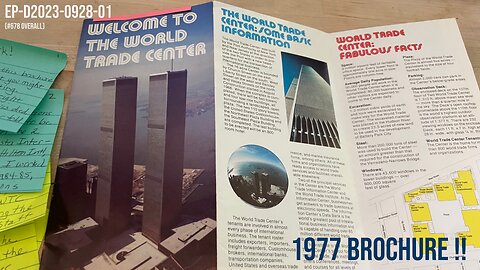 Fan mail Sep 28 2023 - A 1977 World Trade Center visitor (tourism) brochure !!