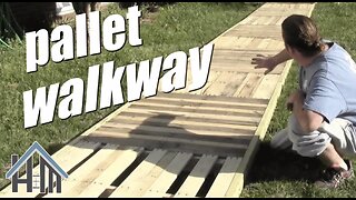 How to build pallet walkway, deck, sidewalk. Easy! Home Mender.