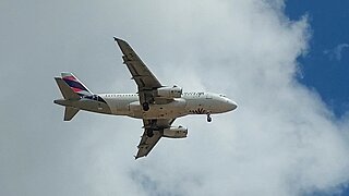 Airbus A319 PR-TMT vindo de São Paulo(Congonhas) para Fortaleza