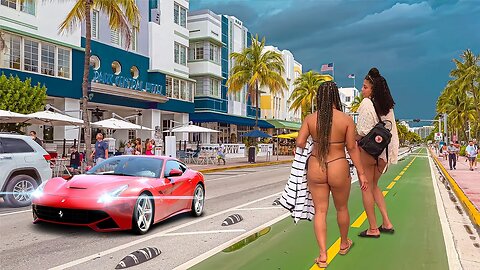 Miami Beach Florida Ocean Drive Walking Tour 4k