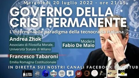 GOVERNO DELLA CRISI PERMANENTE-L'interminabile paradigma della tacnocrazia italiana