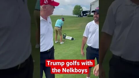 Trump golfs with the Nelkboys