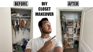 DIY Closet Organization with Storage Bins